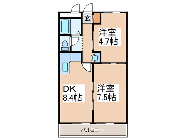 田園ドミ－ルの物件間取画像